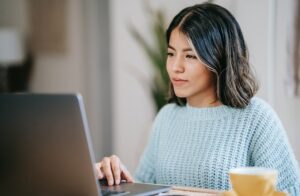 young woman on laptop